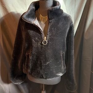 Women's Black Faux Fur Jacket